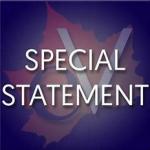 SPECIAL STATEMENT